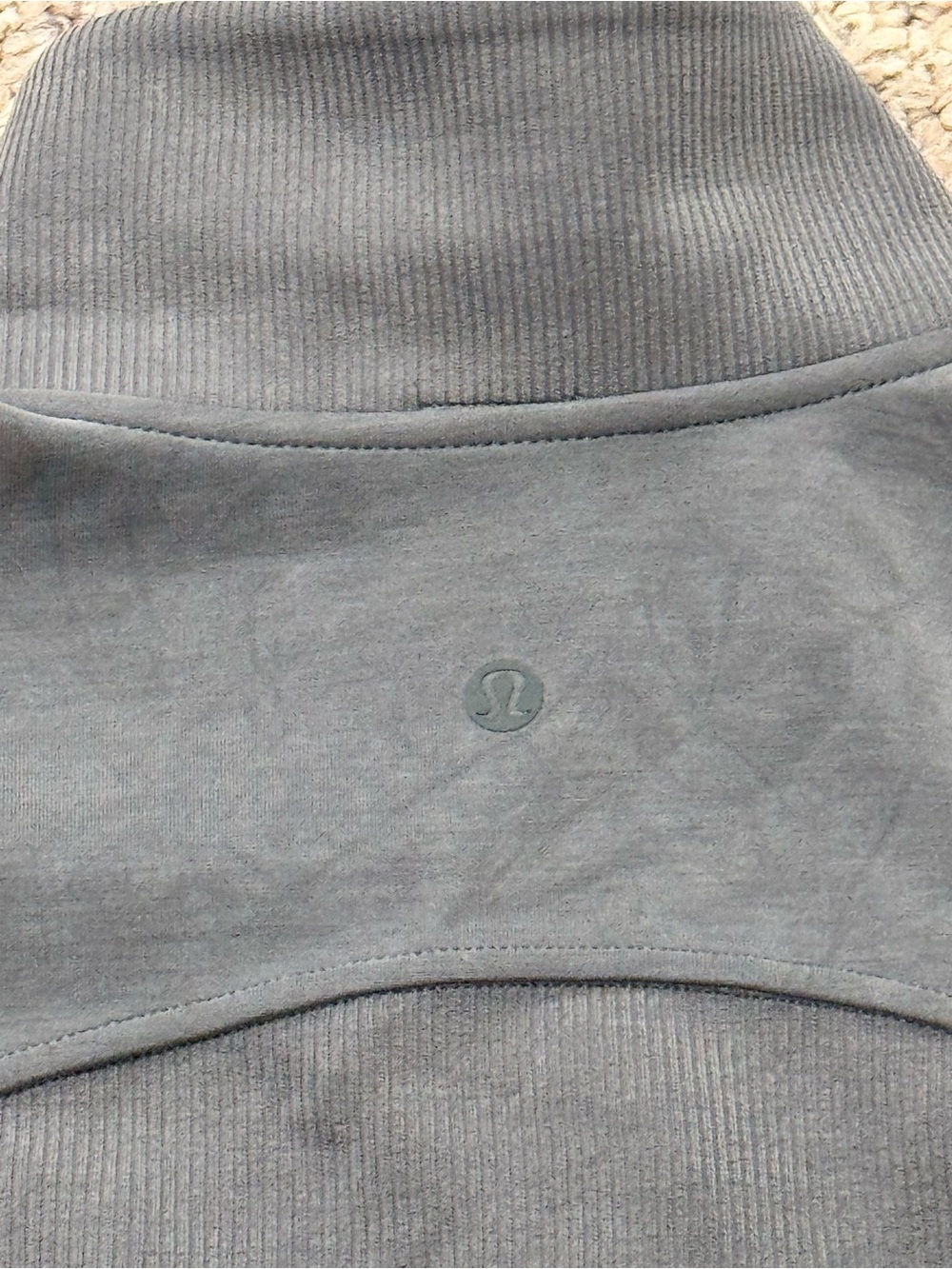 Lululemon Charcoal Gray Brushed Softstreme Half-Zip Pullover Sweatshirt - Picture 4 of 5